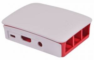 Boîtier de protection Rouge, blanc pour Raspberry Pi 3, modèle B Officiel