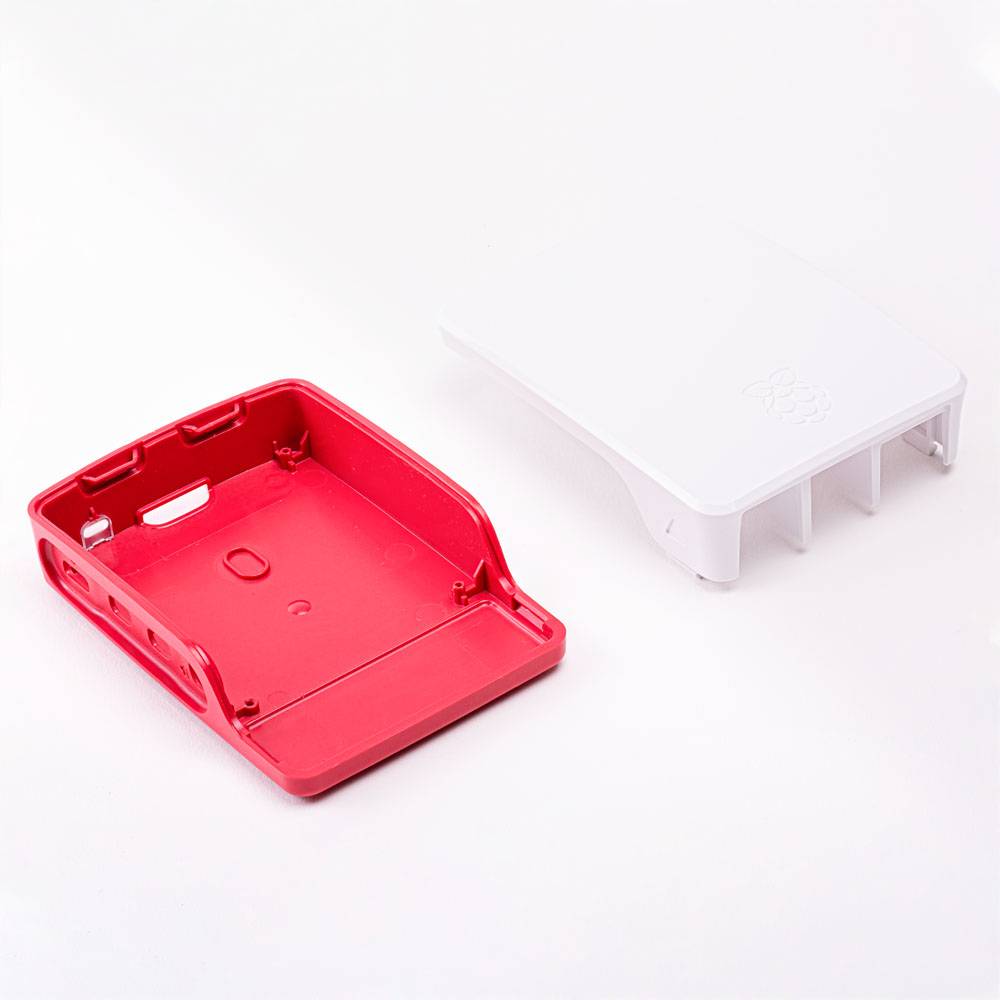 Boitier pour Raspberry Pi 4 Model B (Rouge/Blanc) avec ventilateur