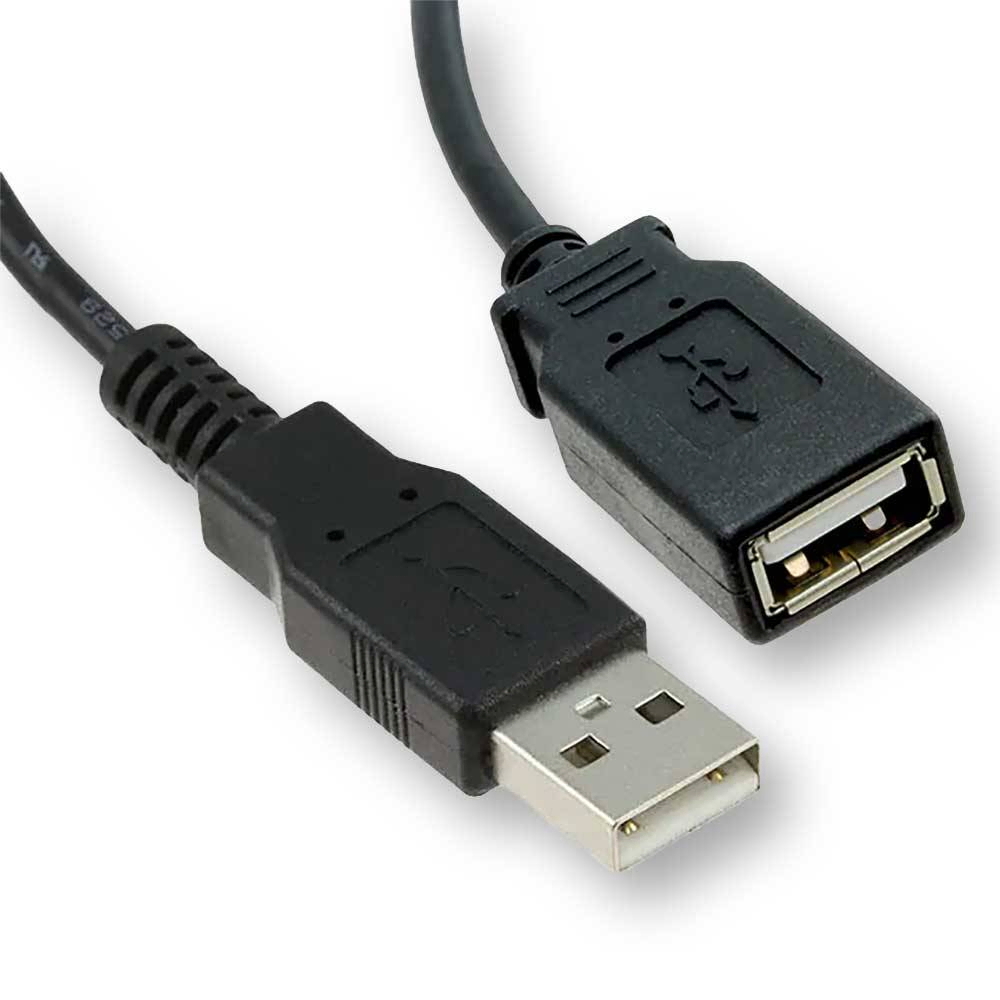 Rallonge USB 2.0 type A mâle / femelle - Noir Longueur Câble 1 m